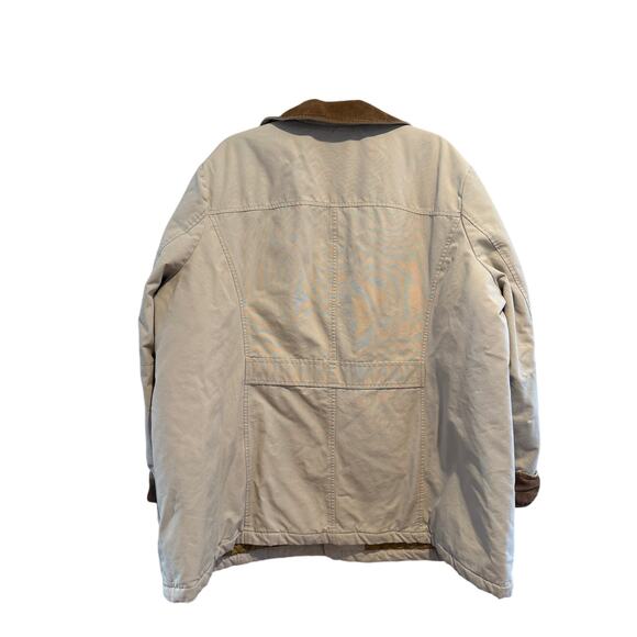 Vintage LL Bean Chore Jacket Barn Tan Field Coat Canvas Tan 3X - Picture 2 of 10